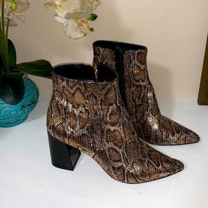 Betsey Johnson Leopard Sequin Bootie 8.5